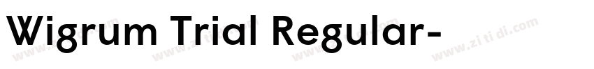 Wigrum Trial Regular字体转换